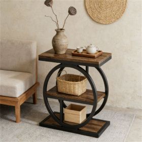 Wooden coffee table with storage rack, side table, sofa table