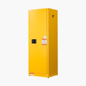 VEVOR Flammable Cabinet, 23.2 x 18.1 x 65.0 inch, 23 Gallon Flammable Storage Cabinet with Adjustable Shelf