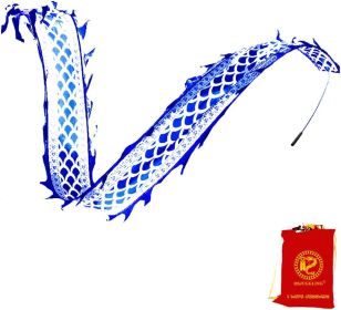 Blue Dragon Poi Gift for Kids & Adults, Celadon Blue Dragon Ribbon streamer Gift for Outdoor Activities & Fitness or Stage Show (size: 2 Meters (6.5 FT))