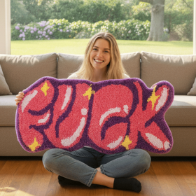 Color Rug For Bedroom, 2X3" Fluffy Thick Soft Living Room Rugs, Non Slip Absorbent Floor Mat, Cute Washable Microfiber Non-Slip Small Shower Mat (Color: Purple-pink bubbles)